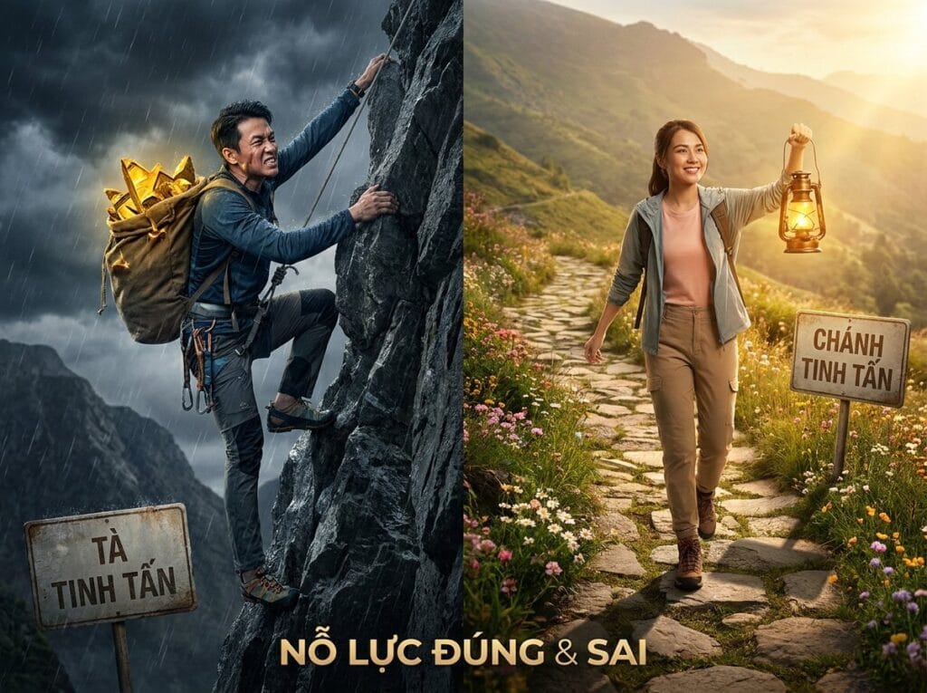 Chánh Tinh Tấn Là Gì? Tại Sao Có Những Người Càng Nỗ Lực Lại Càng Thất Bại Thê Thảm? 2 chanh tinh tan no luc dung huong