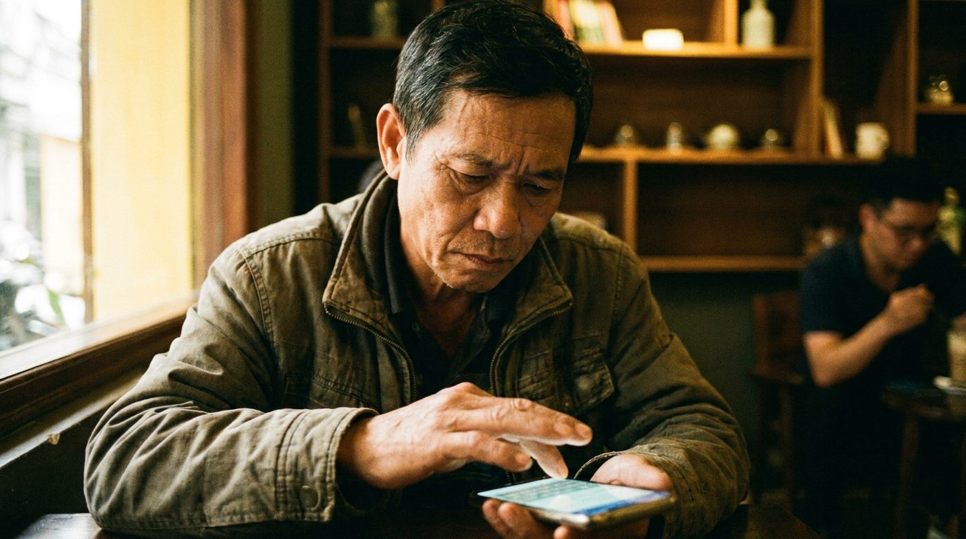 Hai bàn tay chắp lại nhẹ nhàng trước miệng, ánh sáng ấm áp — gợi lên hình ảnh Chánh Ngữ, lời nói được chọn lựa có ý thức thay vì nói bừa theo thói quen