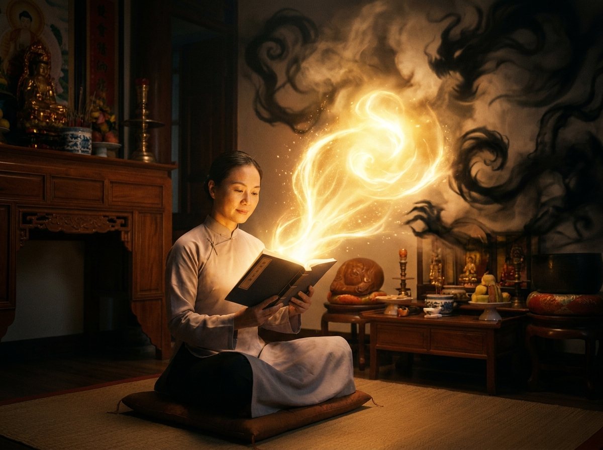 Tụng Kinh Ở Nhà Có Bị Vong Theo Không
