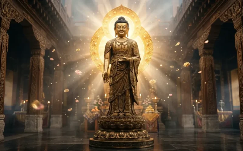phật a di đà là ai tượng hoa sen