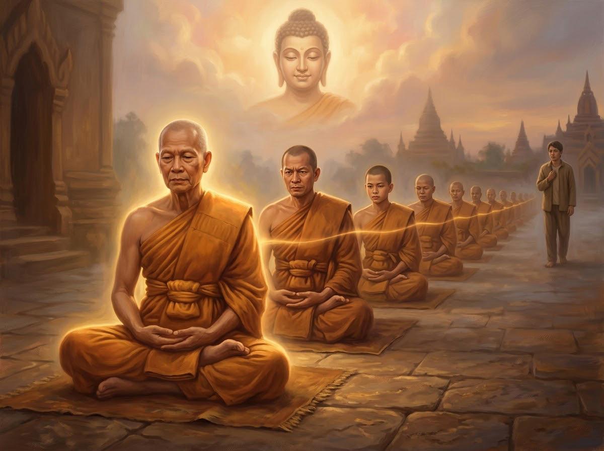 Hình ảnh các Tỳ Kheo tinh tấn tu tập theo tấm gương của bậc Thánh Hình ảnh các Tỳ Kheo tinh tấn tu tập theo tấm gương của bậc Thánh