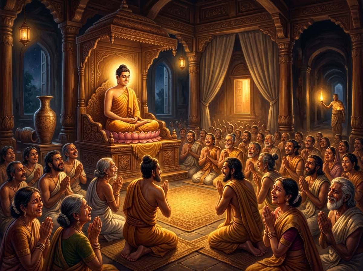 Tóm Tắt Kinh Verañjaka - Kinh Trung Bộ 42: Nhân Quả Và Sức Mạnh Nguyện Lành 3 Gia chủ Verañjā hoan hỷ quy y Tam Bảo và thực hành mười thiện nghiệp trong đời sống