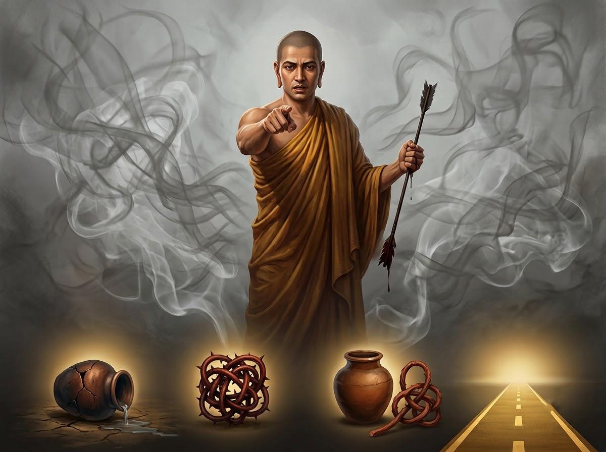 Tóm Tắt Tiểu Kinh Mālunkyā (Kinh Trung Bộ 63): Mũi Tên Độc 3 Đức Phật chỉ rõ Tứ Diệu Đế là điều cần giải quyết cấp bách