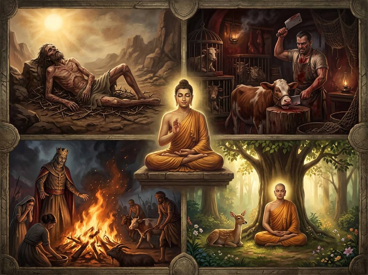 Đức Phật giảng giải bốn loại người ở đời tại hồ Gaggara thành Champa Đức Phật giảng giải bốn loại người ở đời tại hồ Gaggara thành Champa