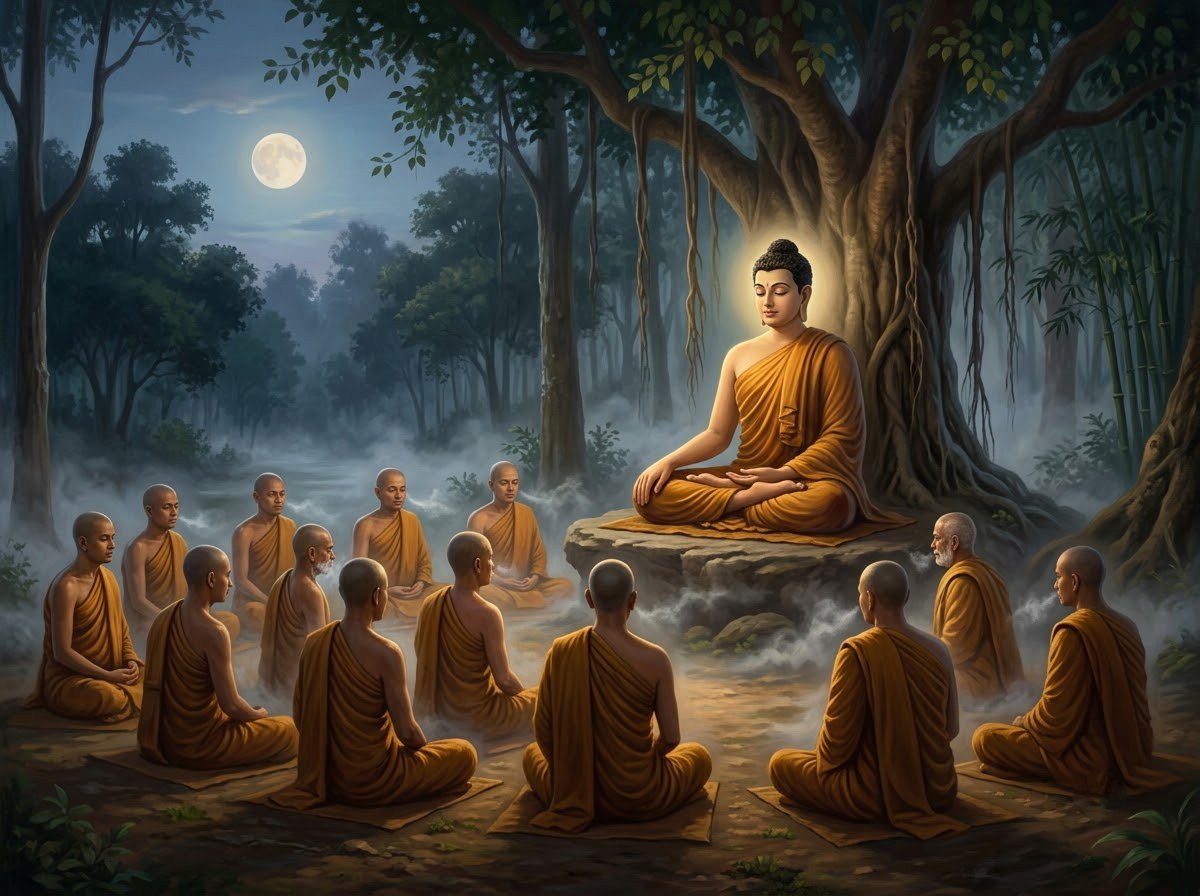 Ngồi Thiền Cho Người Mới Bắt Đầu: 3 Phút Mỗi Sáng Để Tâm Được Dừng Lại 2 Đức Phật dạy quán niệm hơi thở cho chư tăng trong rừng, Kinh Quán Niệm Hơi Thở