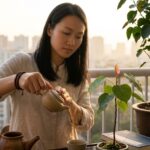 Tu Tại Gia Bắt Đầu Từ Đâu? Sống Cùng Phật Pháp Mỗi Ngày Sau 21 Ngày Học 31 cô gái uống trà nhẹ nhàng thể hiện việc tu tại gia